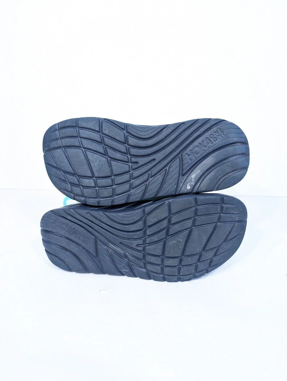 Hoka Ora Recovery Slides sz 12 Men Sandals Gym Shoes ash green beach pool